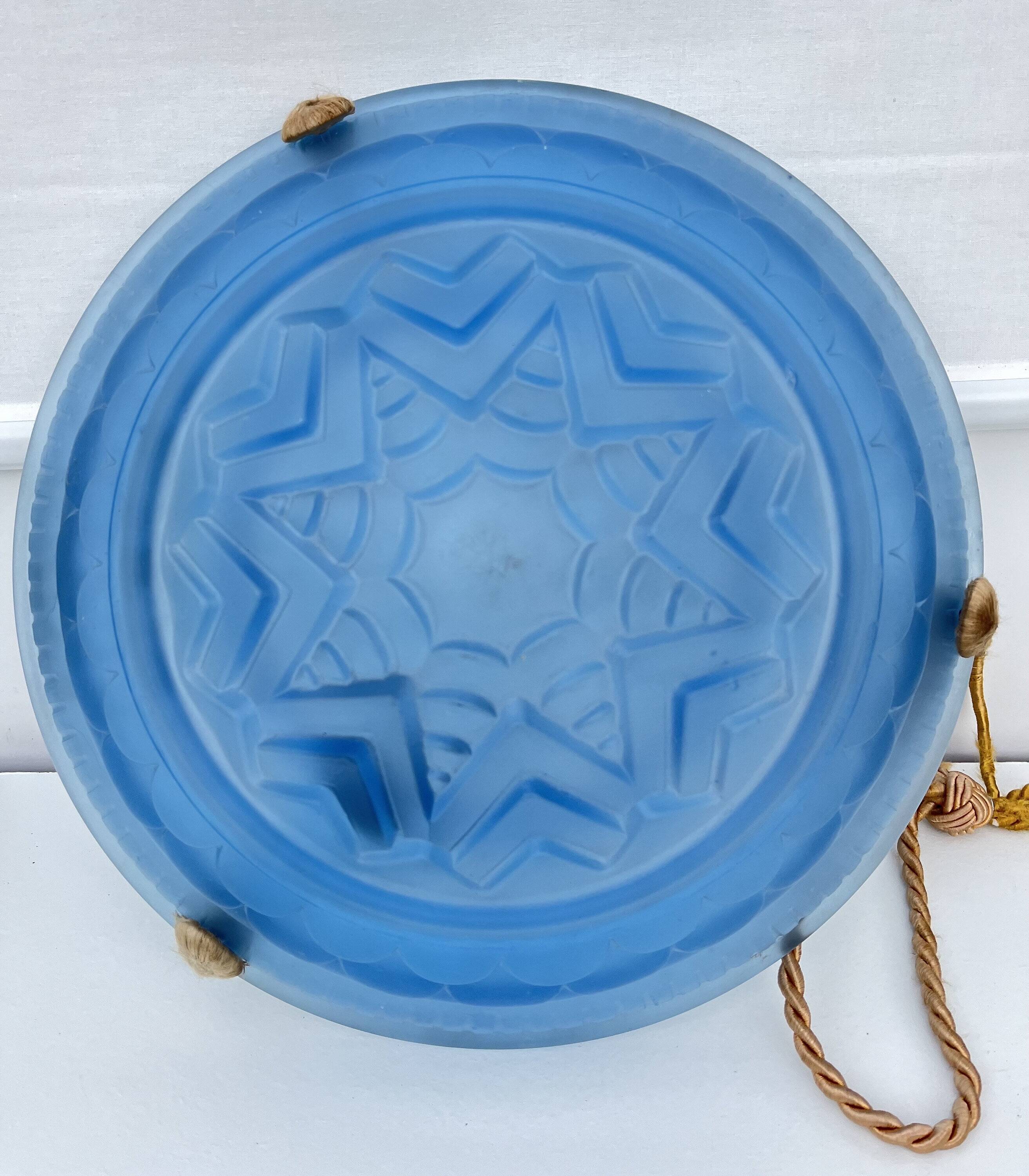 Suspension plate glass basin moulded 1930s
