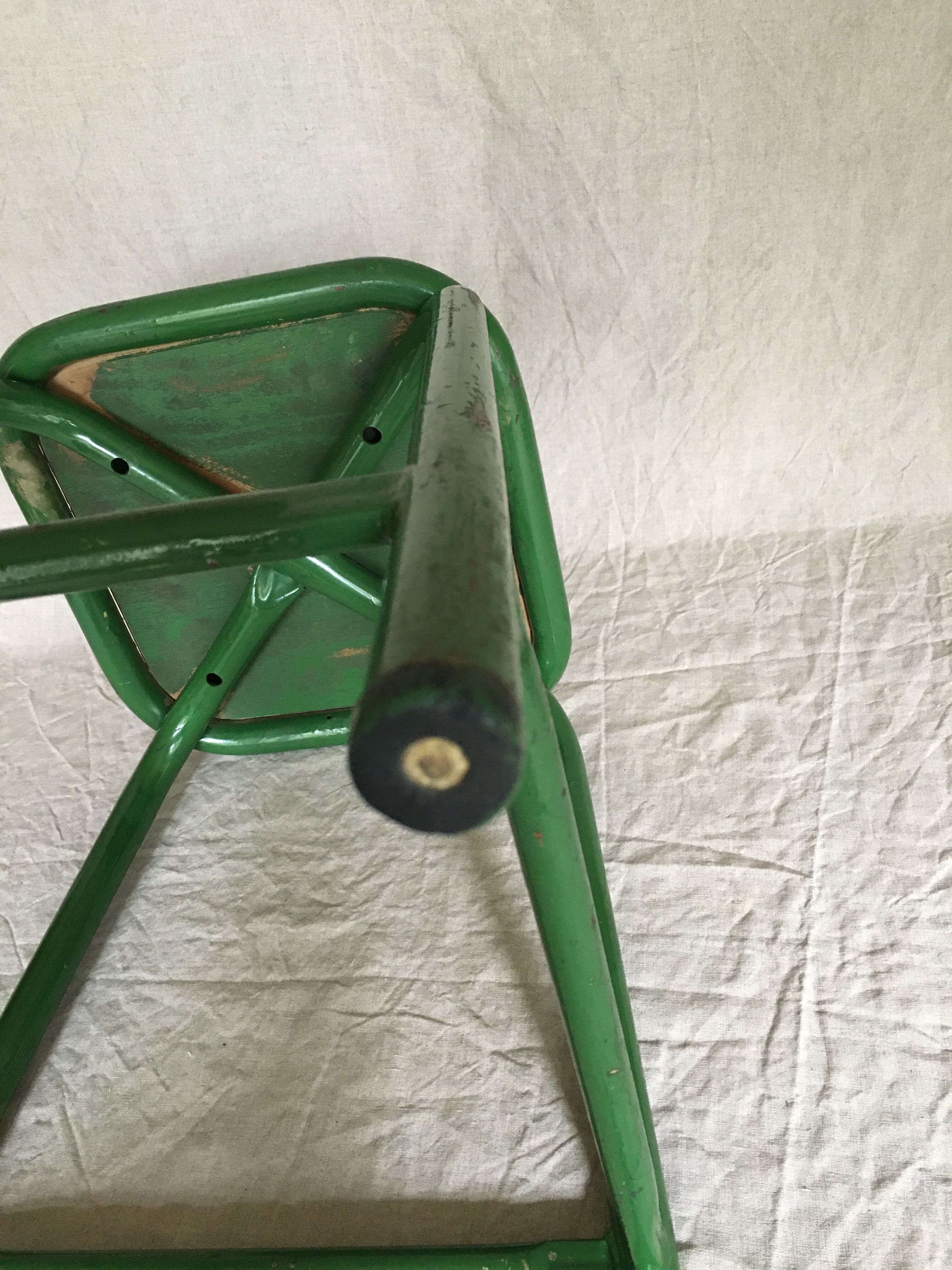 Green military stool