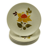 Lot d'Assiette Plate Grès Saint-Amand Jamaïque