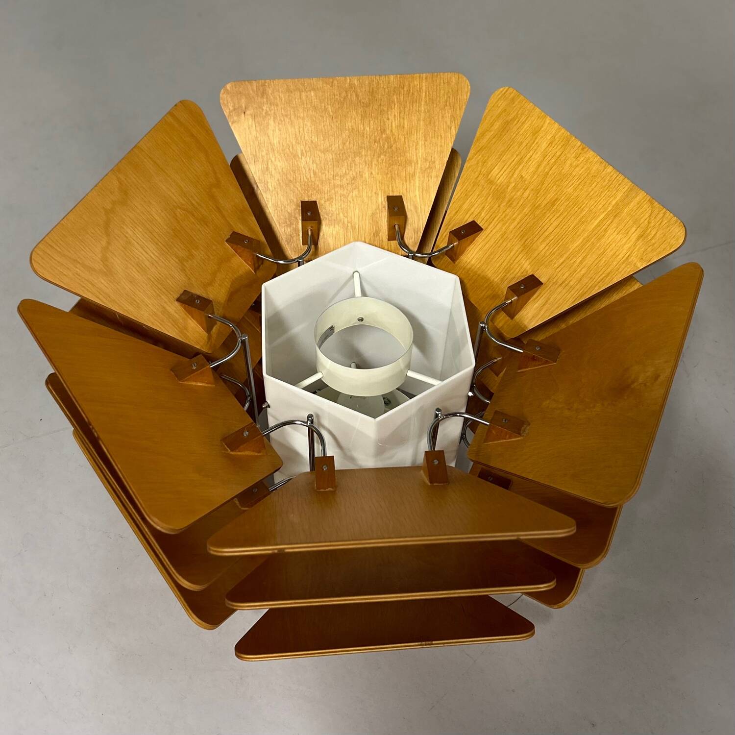 IMPRESSIVE DANISH MODEL 838 PENDANT LAMP BY P&P LJUS AB, 1970s