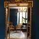 Miroir XIXème à parcloses en stuc doré 100 x 175 cm