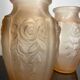 Art Deco pressed molded glass vases (X2)