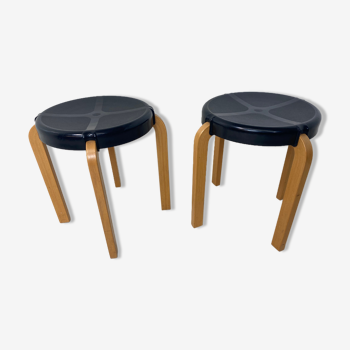 Vintage Scandinavian Style Stools from Kembo, 1970s, Set of 2