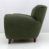 Attributed Guglielmo Ulrich Art Deco Italian Bouclé Armchairs, 1940s, Pair
