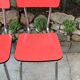 Red formica chairs