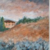 Large oil on canvas Marino Scardigli (1921-2005) - Tuscan landscape 124x94 cm