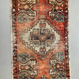 Small Vintage Turkish Rug 82x53 cm, Short Runner, Tribal, Shabby, Mini Carpet