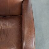 Beautiful art deco design armchair made of cowhide leather in English style