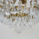 Chandeliers, brass crown ceiling lamp, 5 floors, 3 lights, glass tassels. Year 80 90