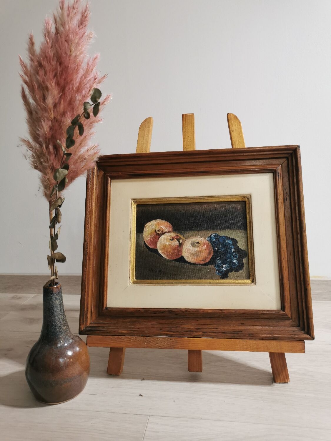 Still life, oil on panel