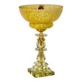 Vintage Clichy glass globe table lamp