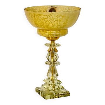 Lampe à poser vintage globe verre de Clichy