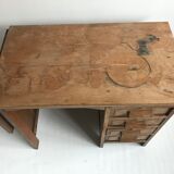 Accountant in solid wood desk