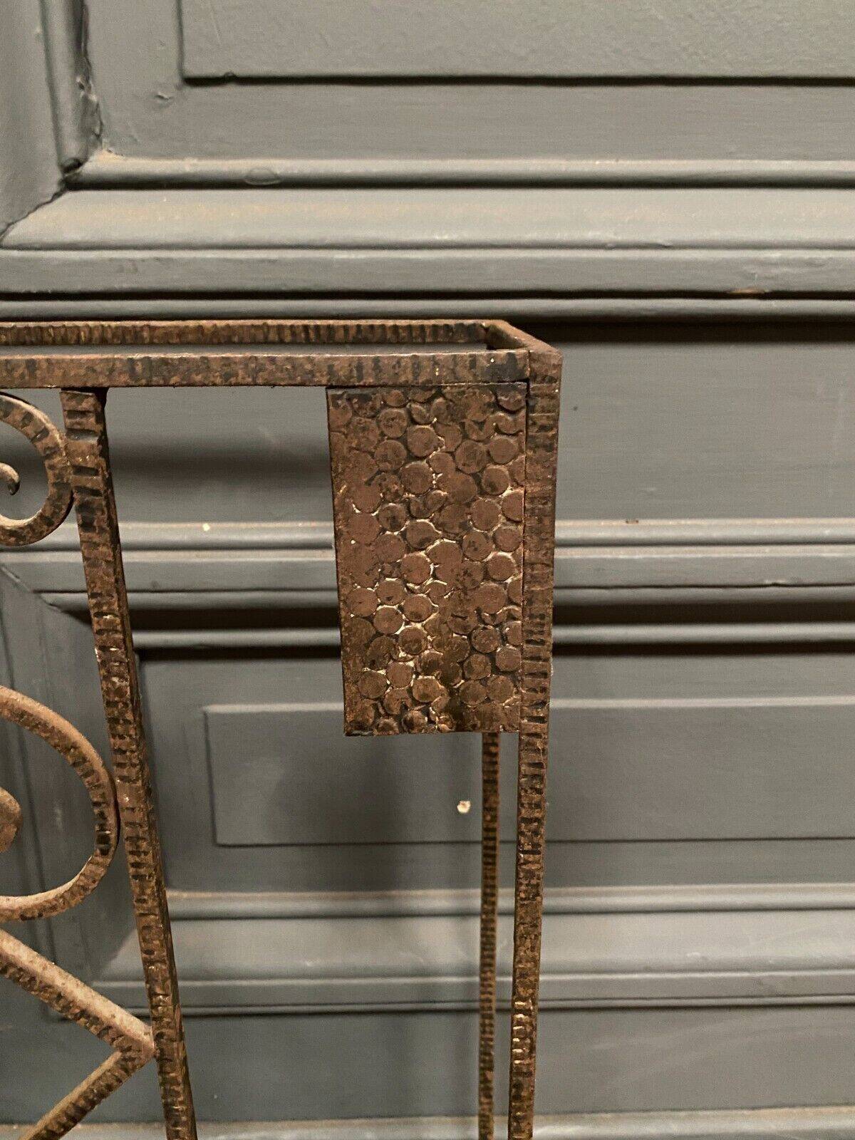 Art Deco umbrella stand in hammered ironwork 1930