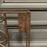 Art Deco umbrella stand in hammered ironwork 1930