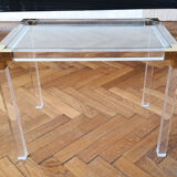 Table d'appoint en plexiglas et verre