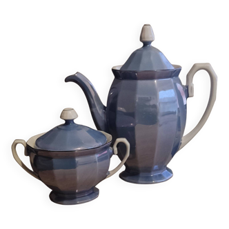 Cafetière et sucrier art déco