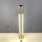 Vintage brass tube light floor lamp, 1980s
