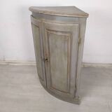 Rustic patinated corner cupboard