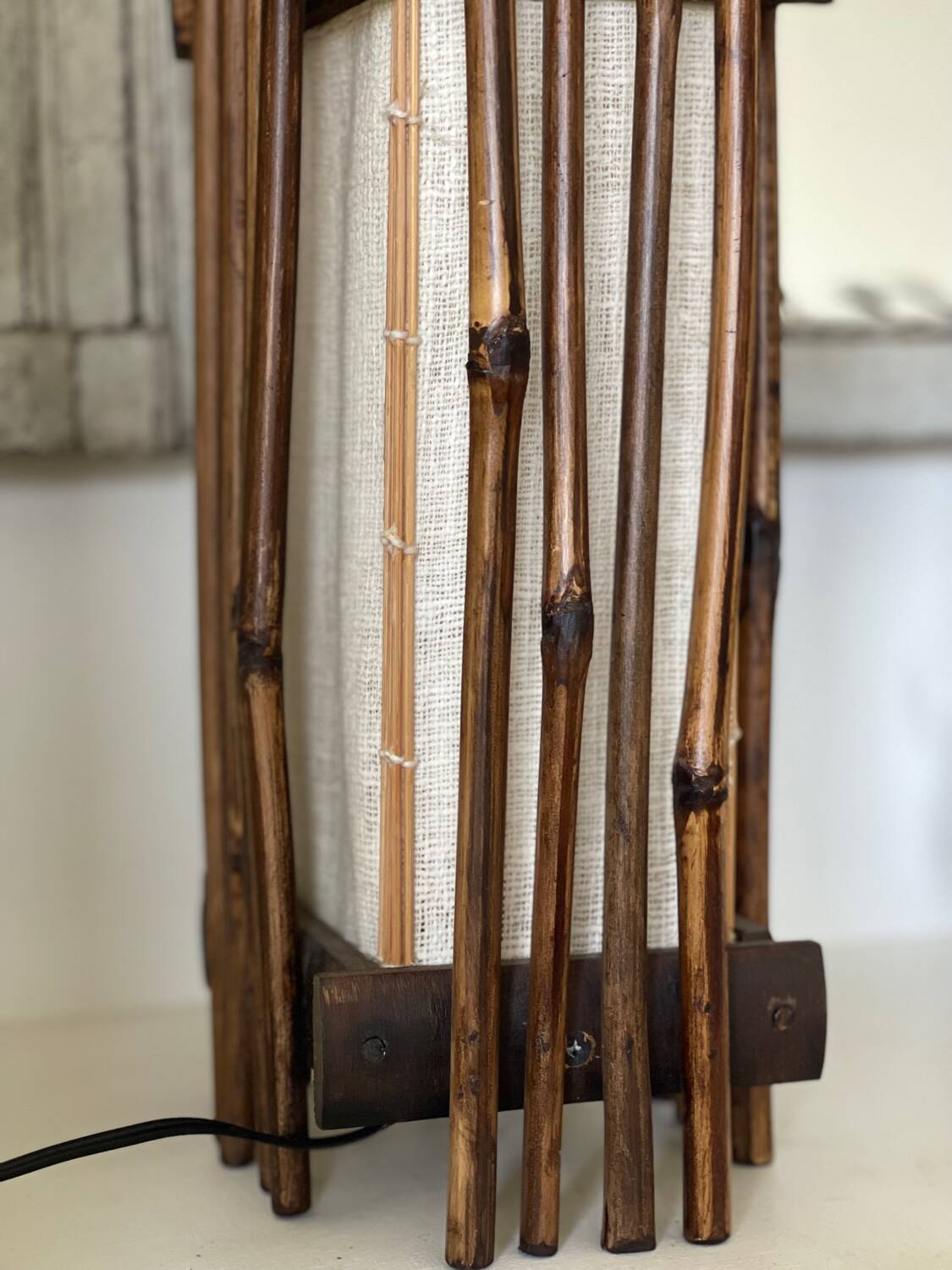 Vintage wooden lamp