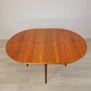 Round dining table McIntosh teak design Scandinavian 50s vintage