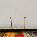 Portemanteau vintage en Formica orange - 4 crochets