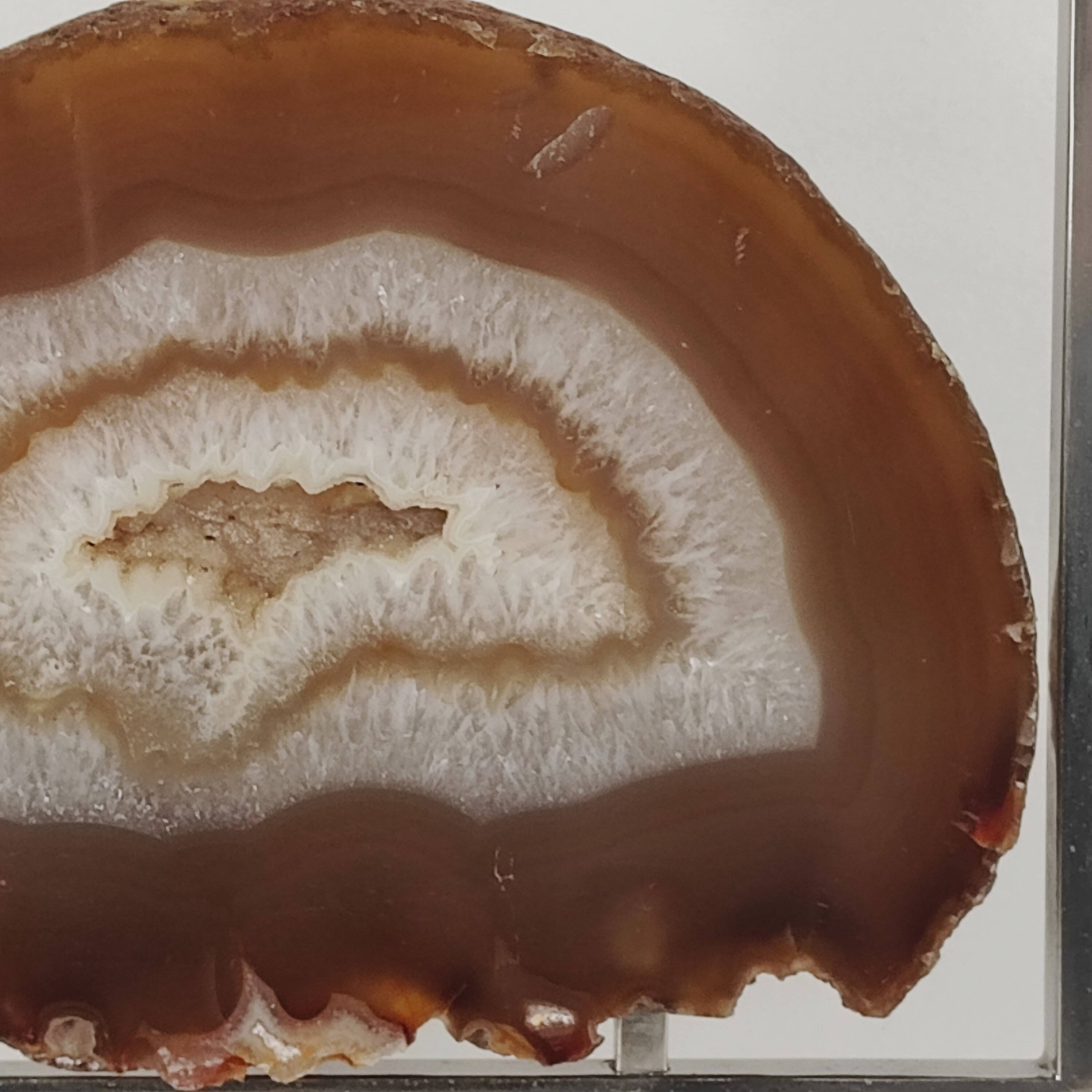 Agate and chrome lamp