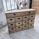 1950s pine workshop cabinet with drawers