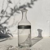 Glass and pewter screw carafe, early 20th century