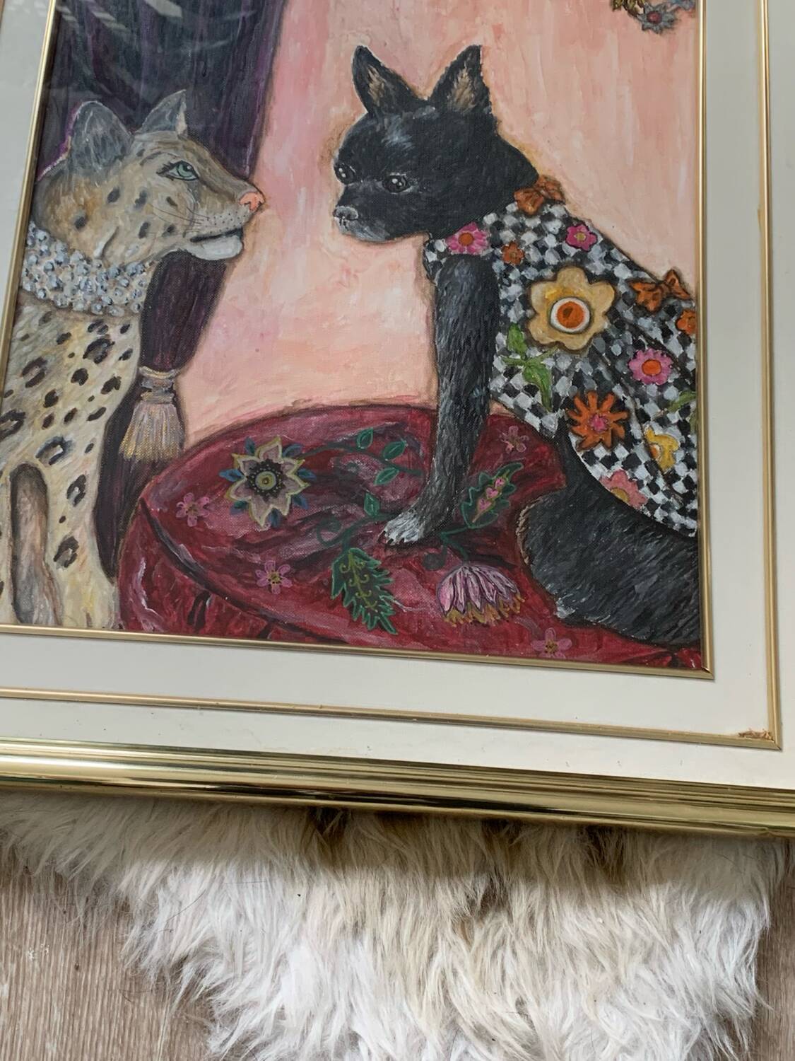 Peinture acrylique sous verre