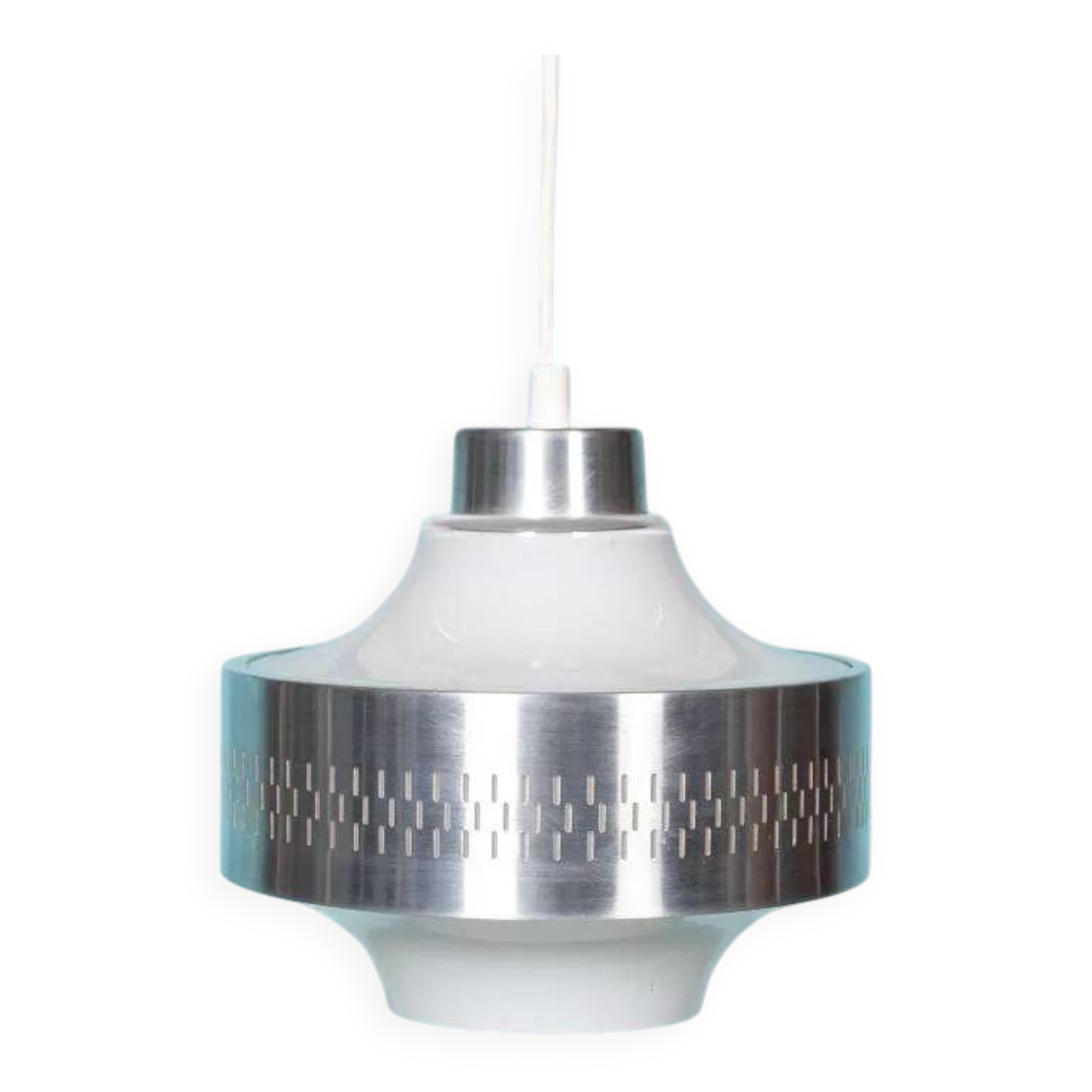1960s vintage glass pendant light, Swedish pendant.