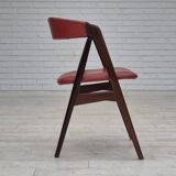 1960s, Danish chair by Farstrup, original condition, solid teak wood, leather.