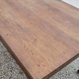 Table de Ferme rustique en chêne massif piètements louis Philippe 19ème -1m40