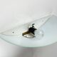 Postmodern vintage glass wall light by Metalarte, 1980s.