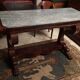 Console on legs claws to a drawer mahogany marble tray Restoration