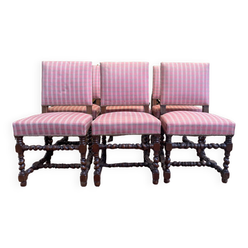 Suite of 6 Louis XIII chairs
