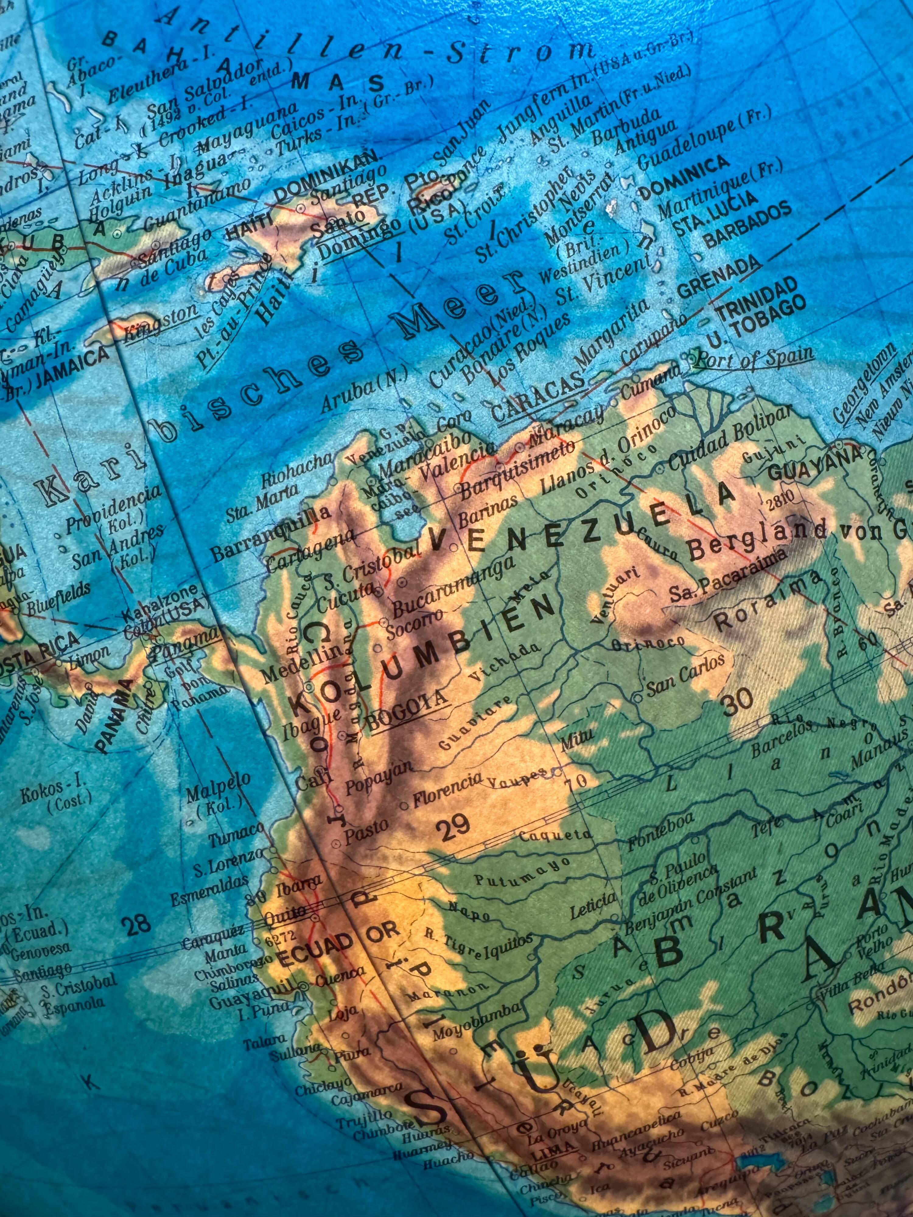 Lampe globe en verre Duo Welt Im Raum vintage des années 1980.