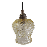 Old portable lamp with a smoked glass globe - mid 20th century.