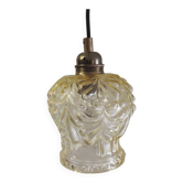 Old portable lamp with a smoked glass globe - mid 20th century.
