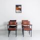 Lot de 4 fauteuils vintage avec une structure en métal