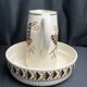 Art Deco, brocade jug and ceramic basin by Badonwiller around 1930.
