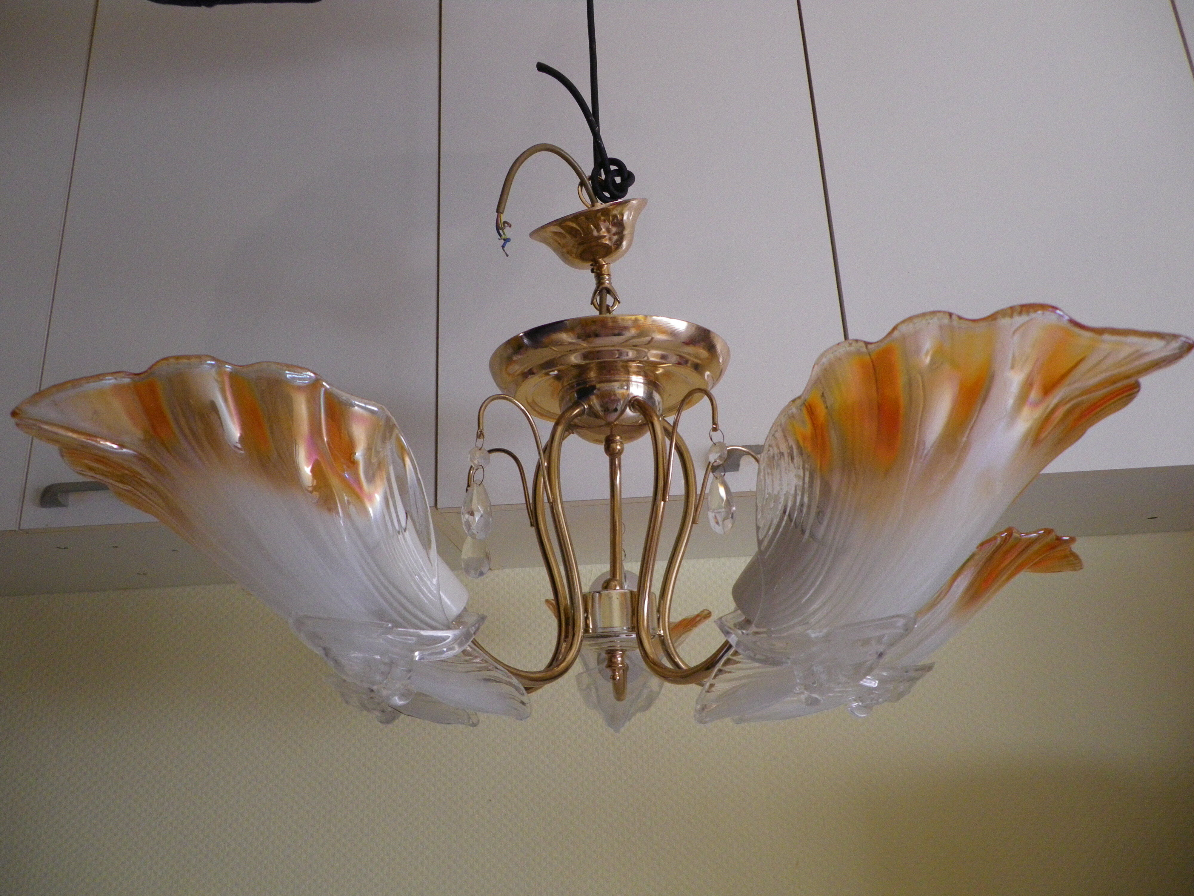 Chandelier to 5 branches art deco 1980