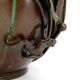 Exceptional planter / cache-pot in patinated Japanese bronze circa 1880.