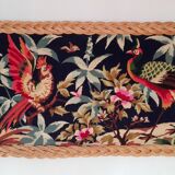 Painting canvas "birds of paradise", vintage 1960