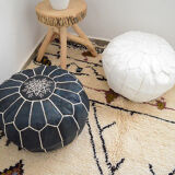 Pouf marocain en cuir