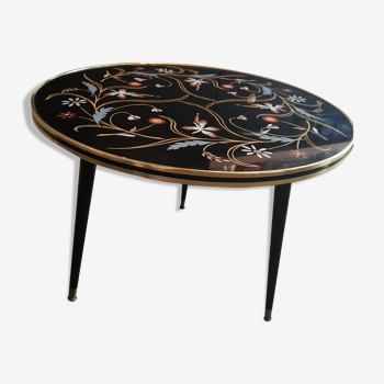 Table basse verre tripode 1960