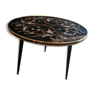 Tripod glass coffee table 1960