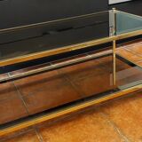 Table basse en verre et laiton doré