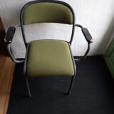 Metal and fabric armchair