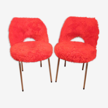 Pair of cocktail chairs , vintage , moumoute